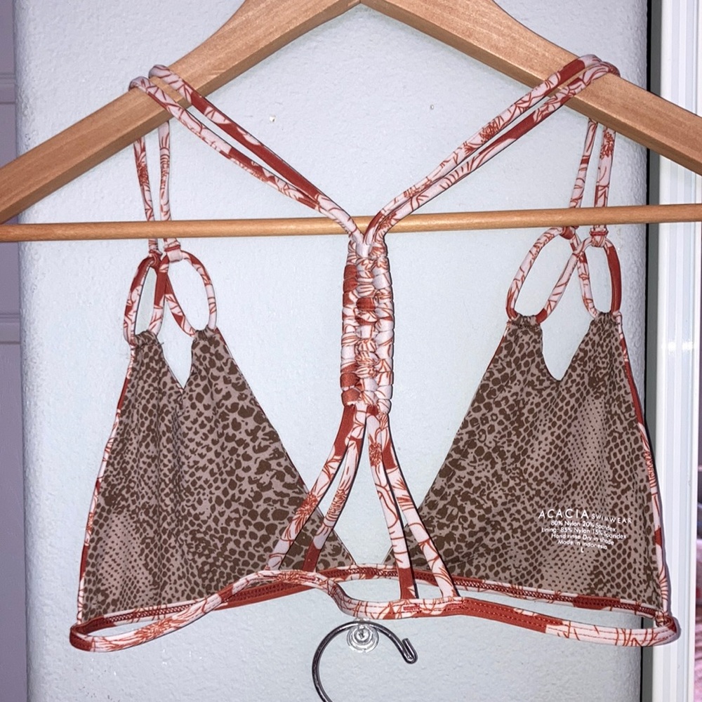 Acacia Magnolia Rust Set Both Sz L Thailand top & Ho’okipa bottom - Picture 4 of 9